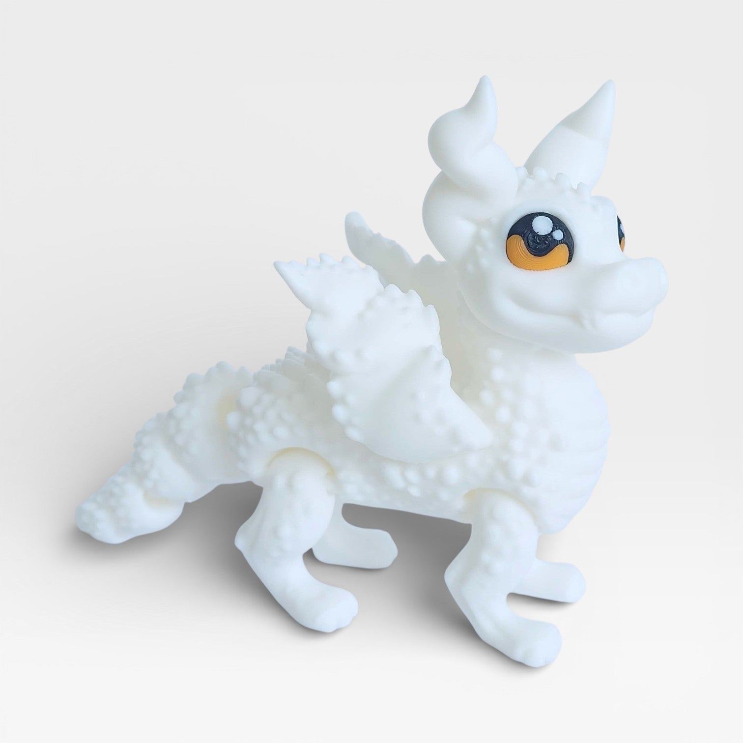 3D printed horned dragon