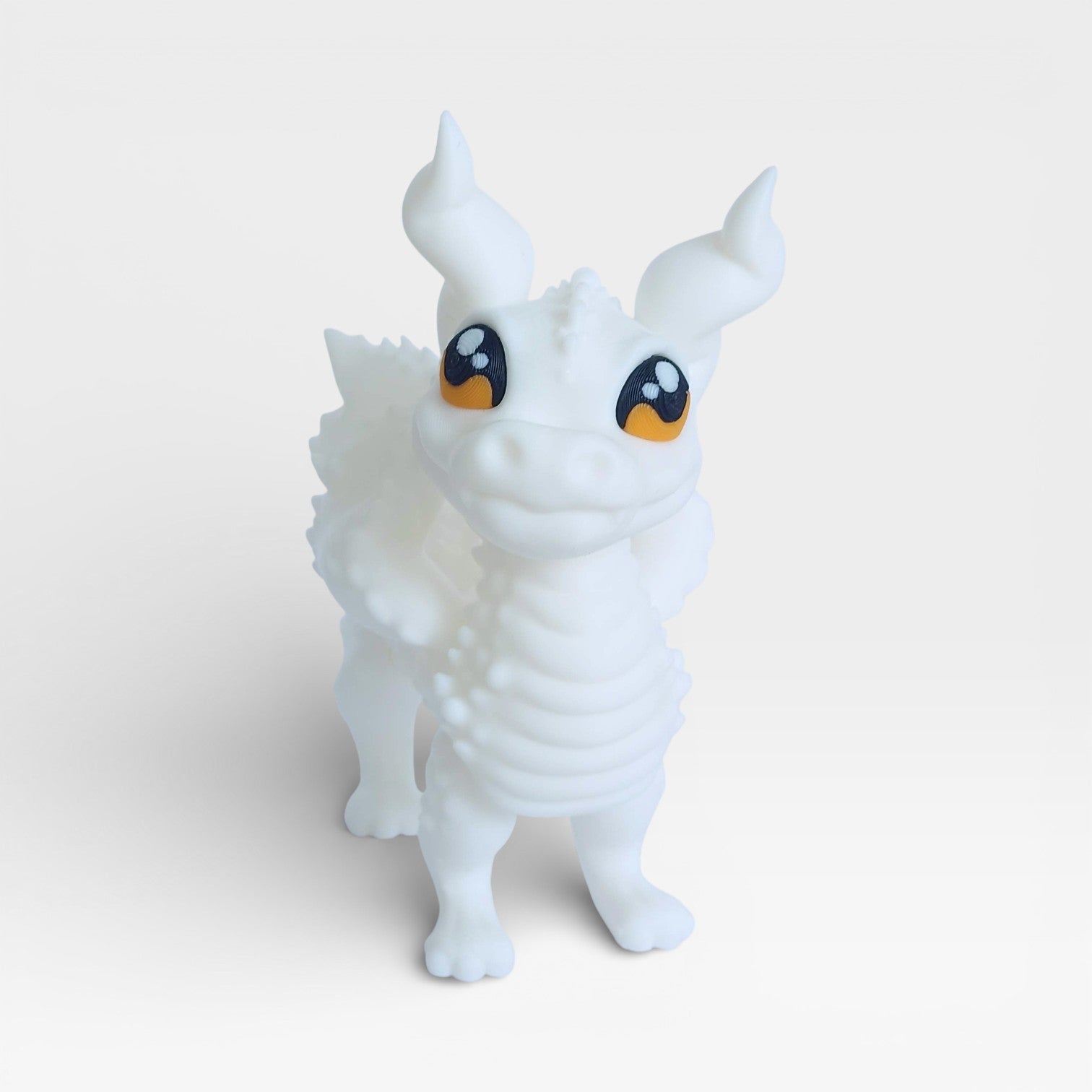 3D printed horned dragon