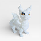 3D printed horned dragon