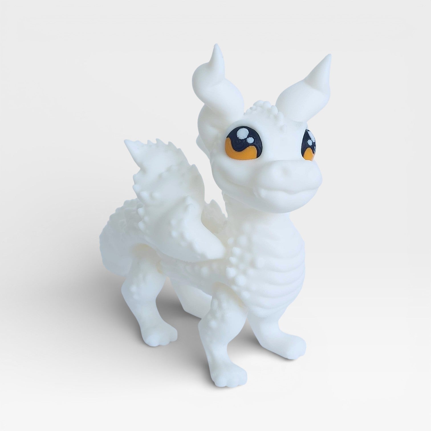 3D printed horned dragon