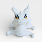 3D printed horned dragon