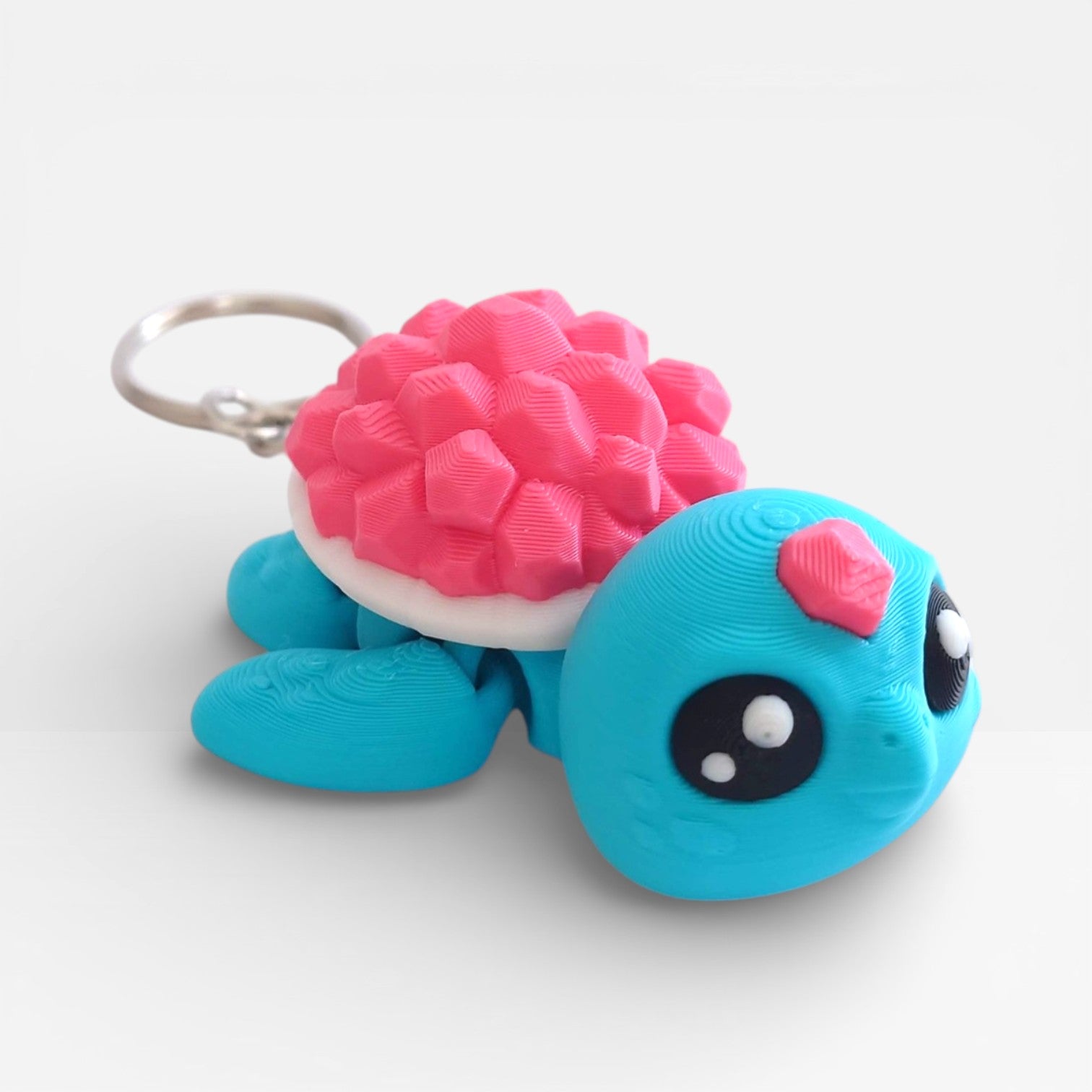 3D printed turtle keychain
