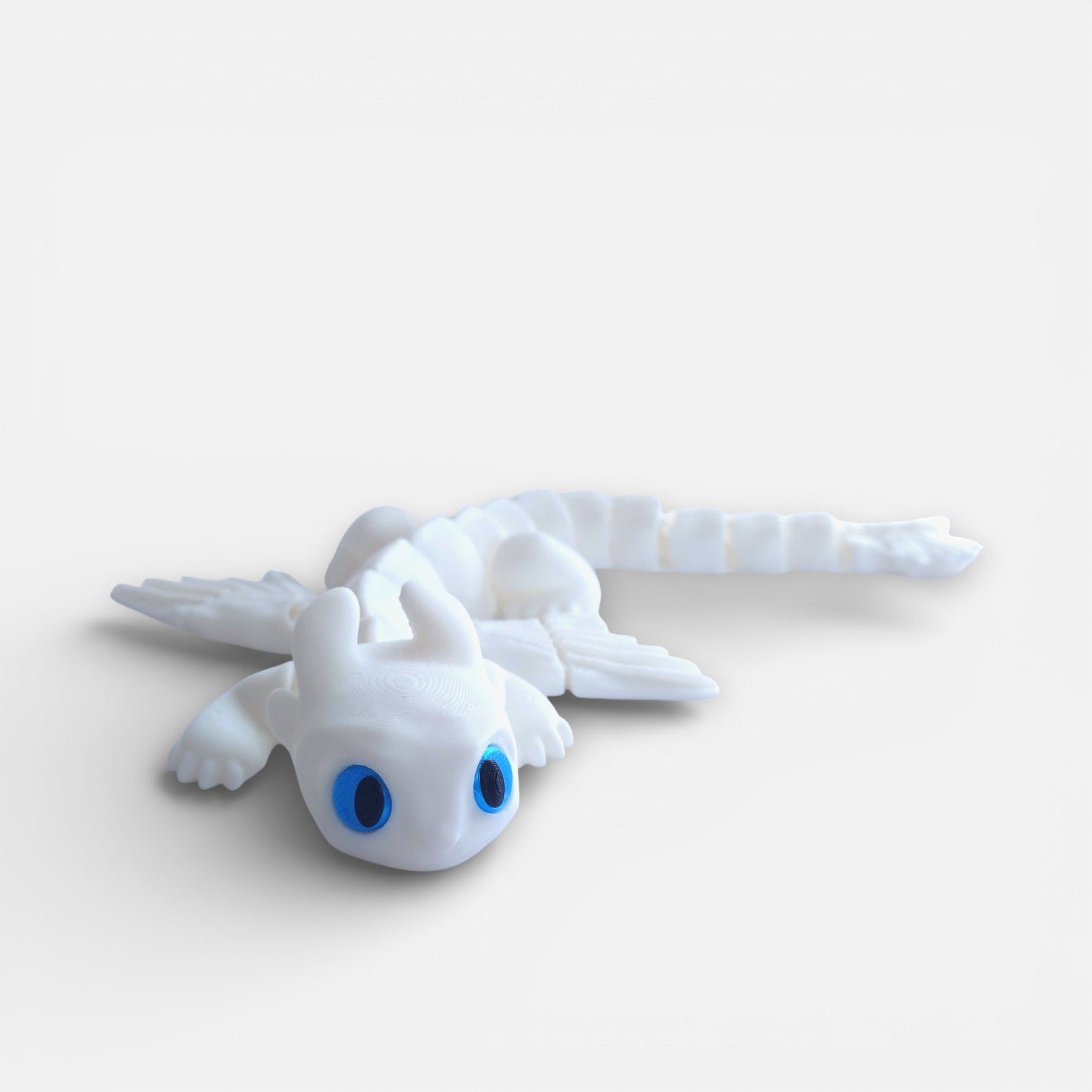 3D printed white dragon 