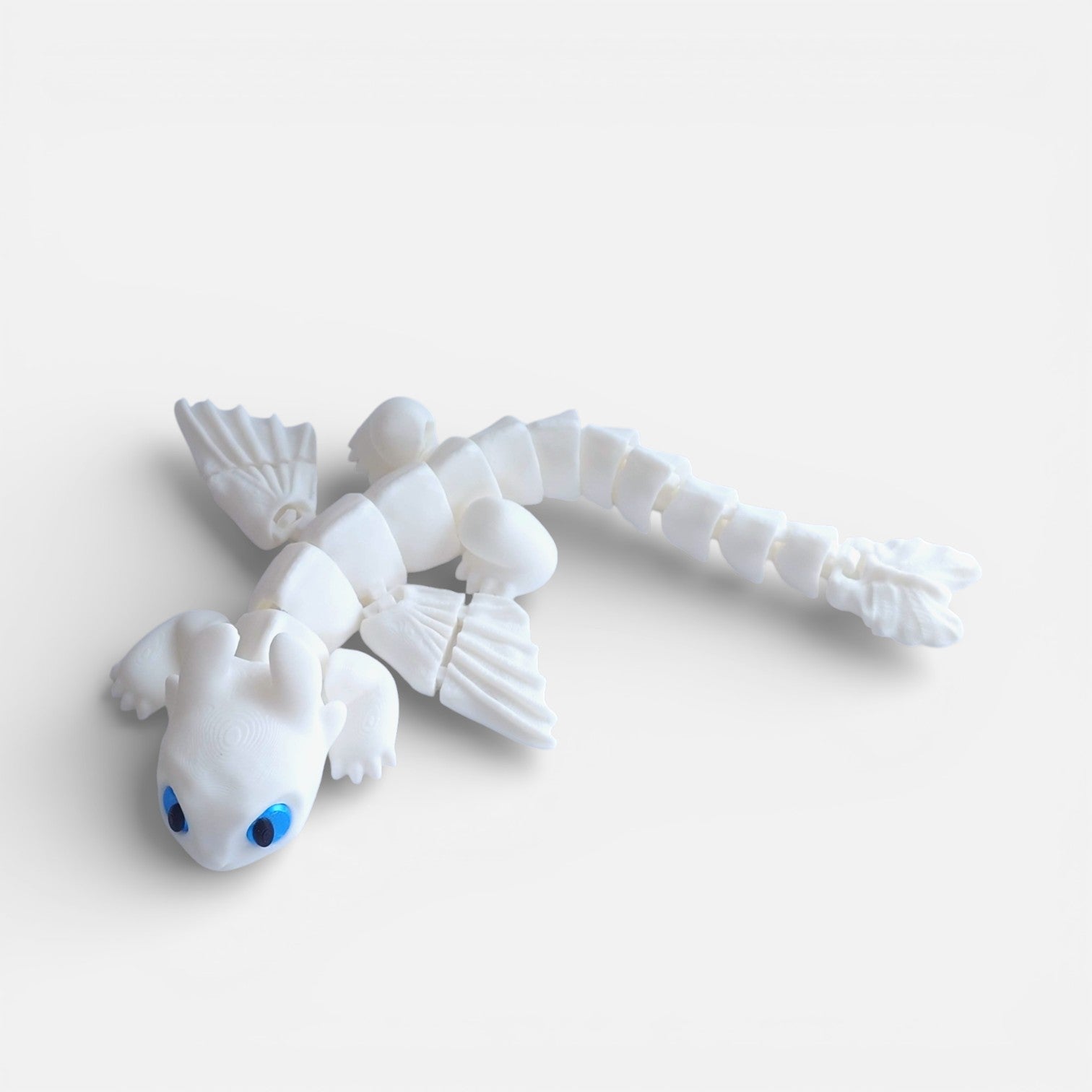 3D printed white dragon 