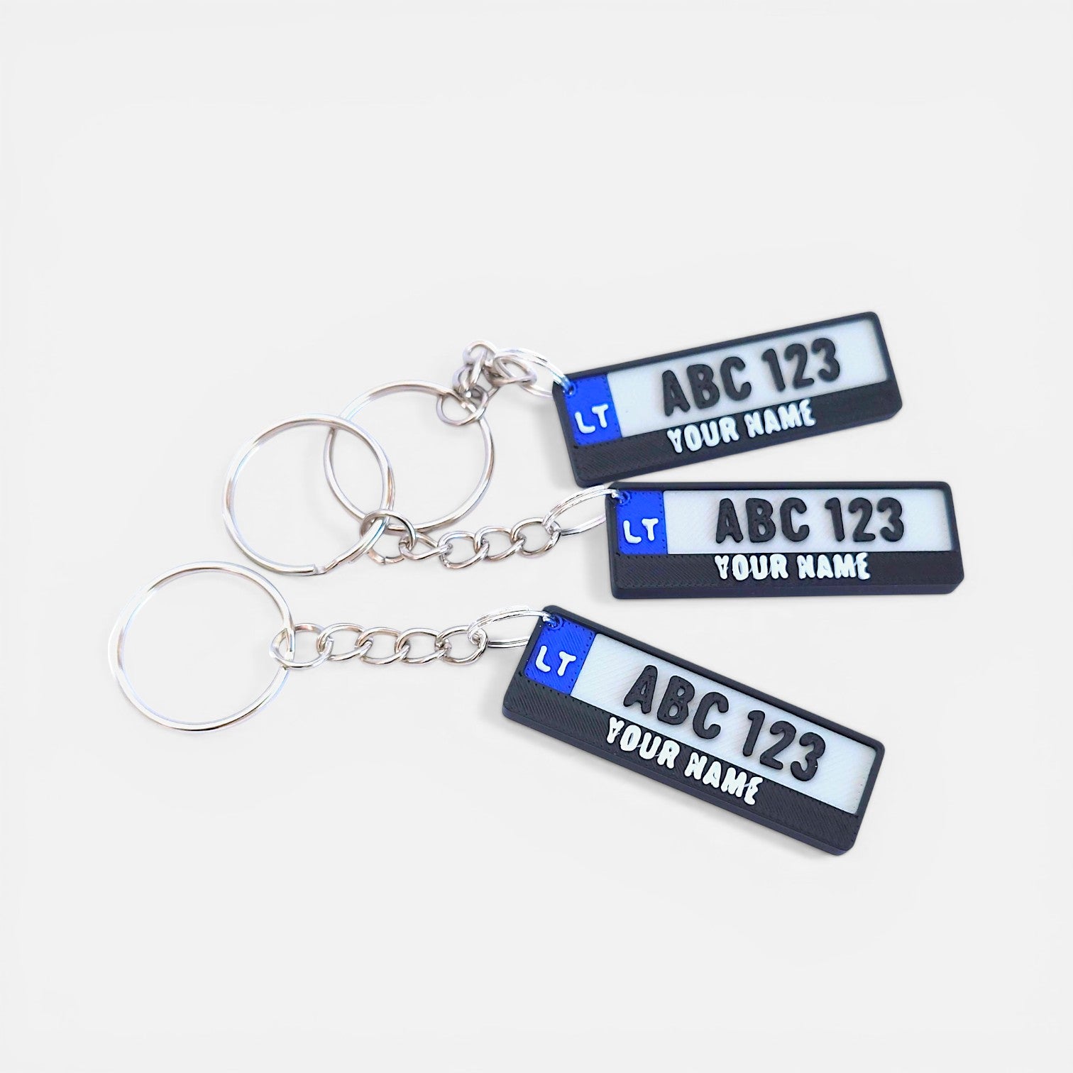 Personalized EU State Car Number Plate Keychain