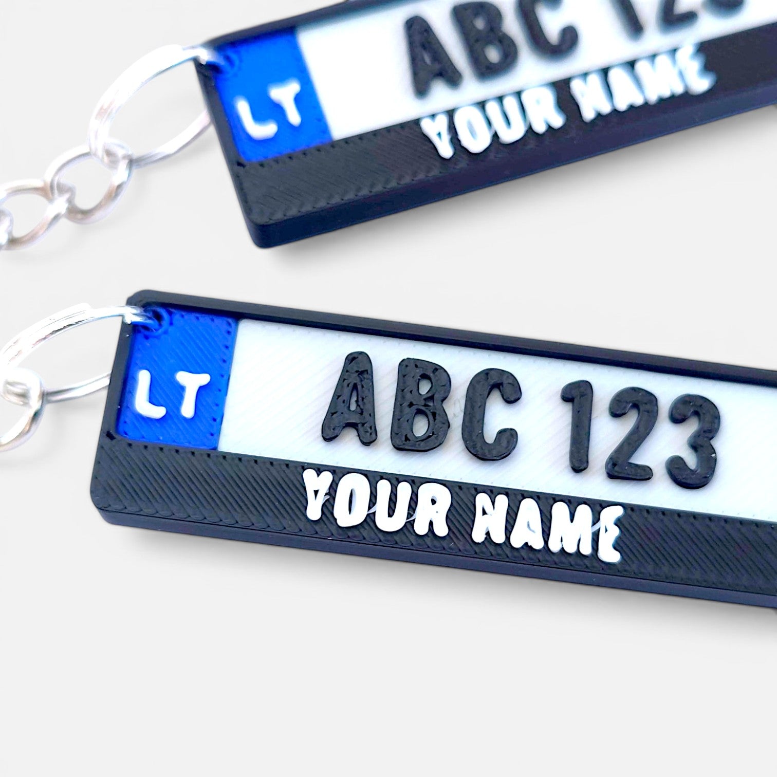 Personalized EU State Car Number Plate Keychain