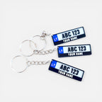 Personalized EU State Car Number Plate Keychain