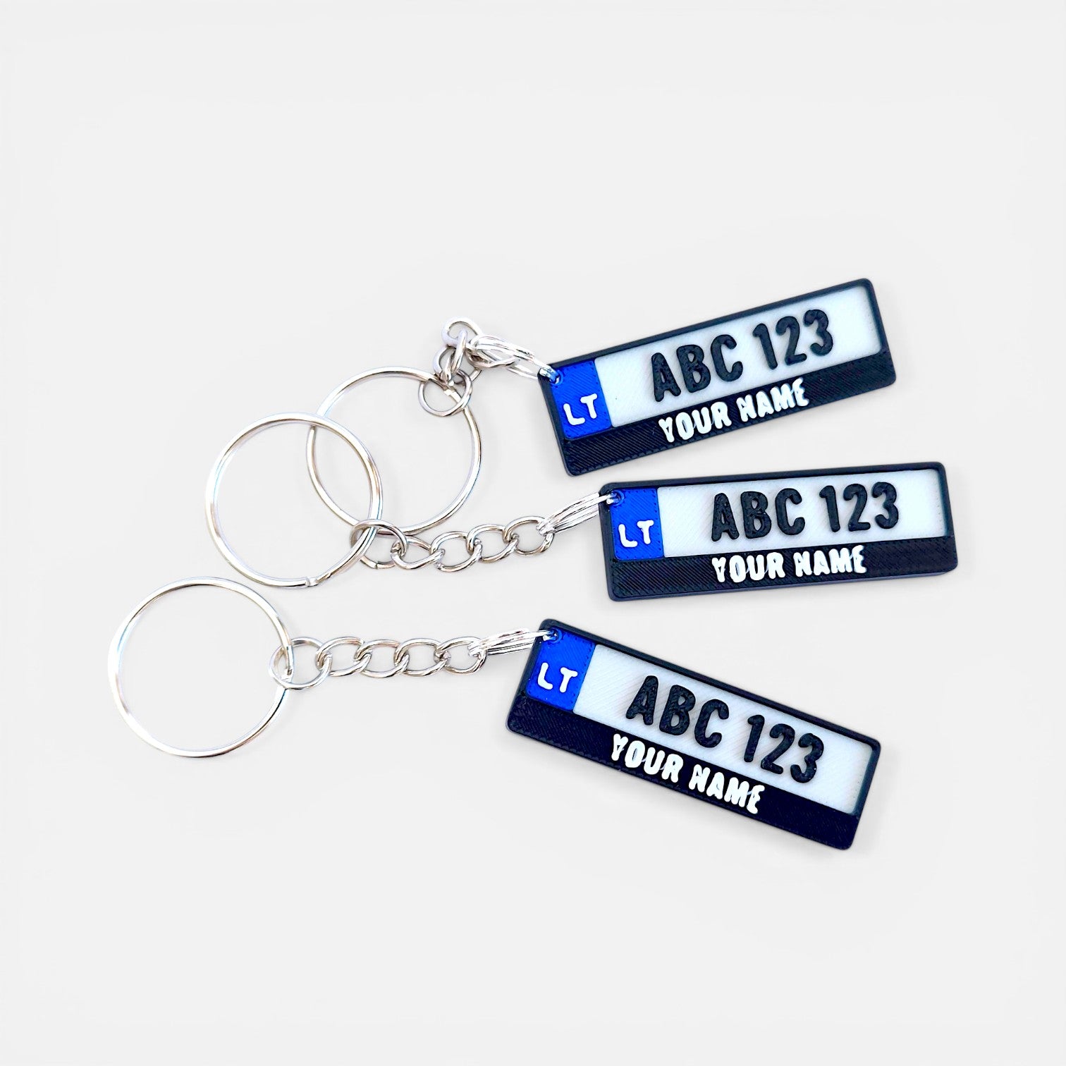 Personalized EU State Car Number Plate Keychain