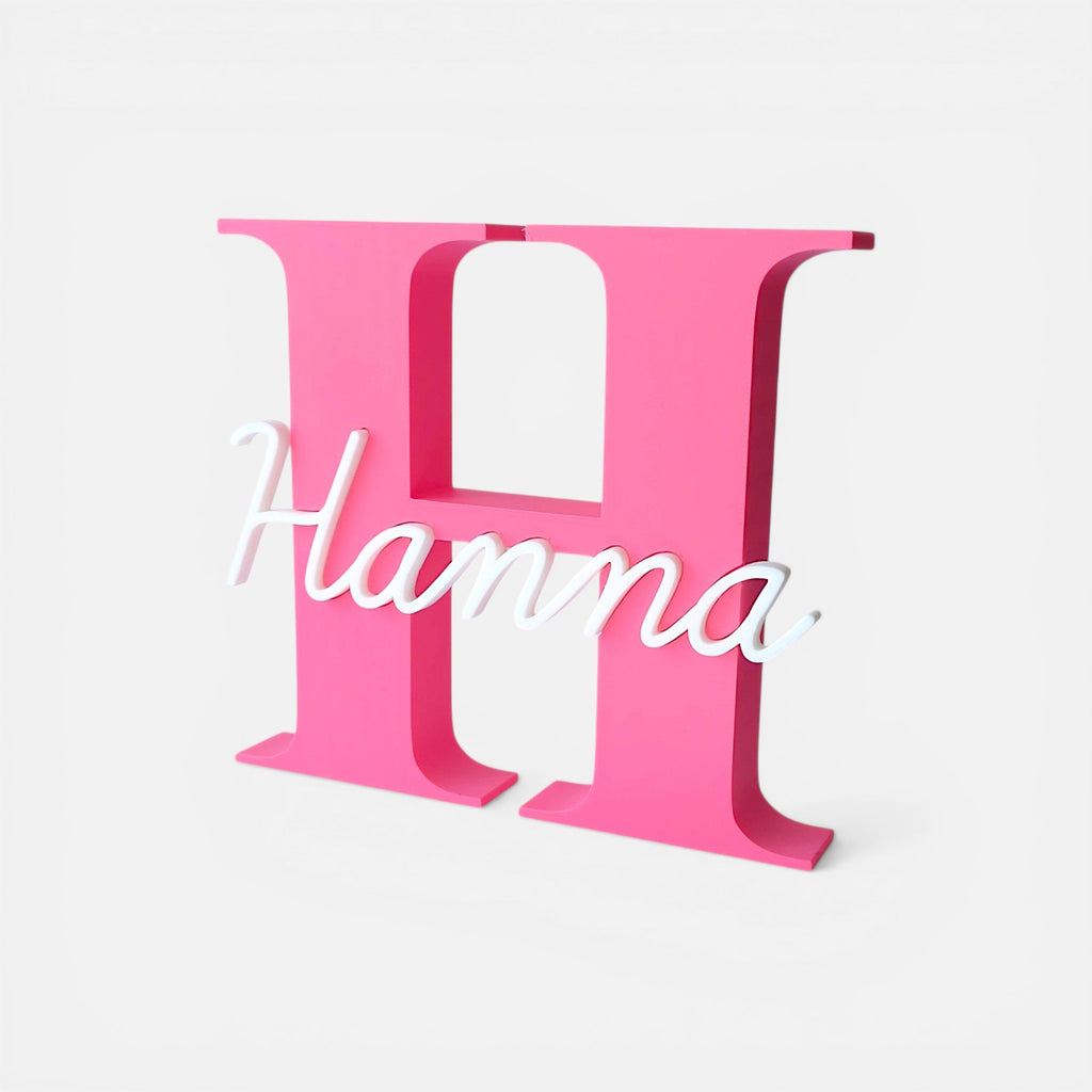 Personalized 3D printed monogram – name decoration
