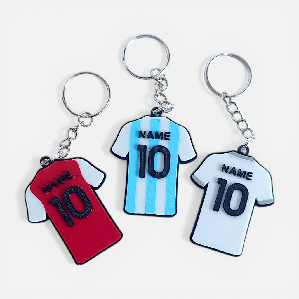 Personalised Football Jersey Soccer Pendant - with Name and Number