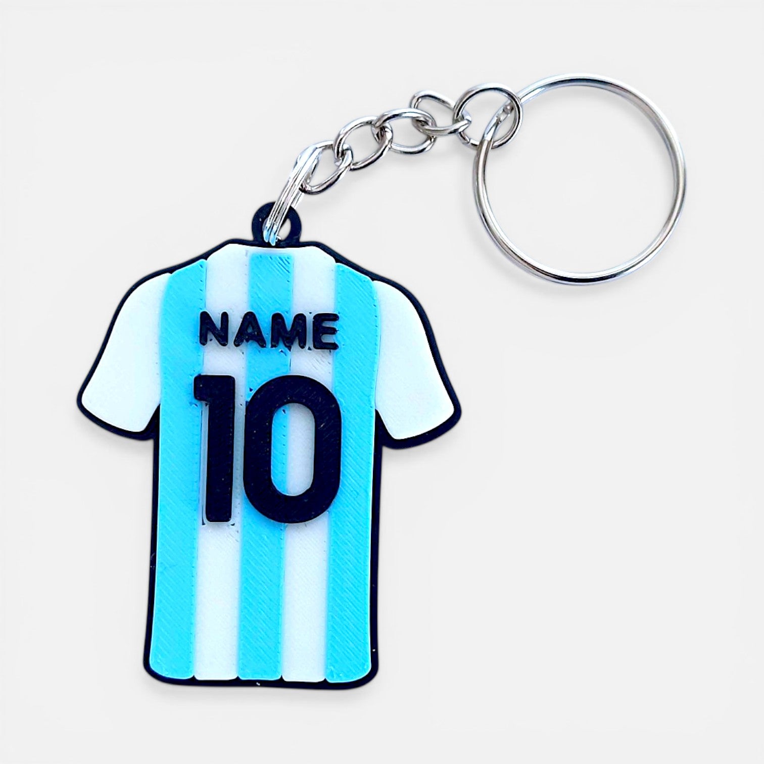 Personalised Football Jersey Soccer Pendant - with Name and Number