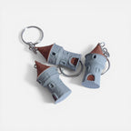 Castle tower pendant, 3D mini tower for keys