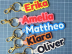 Personalized keychain. 3D printing. 