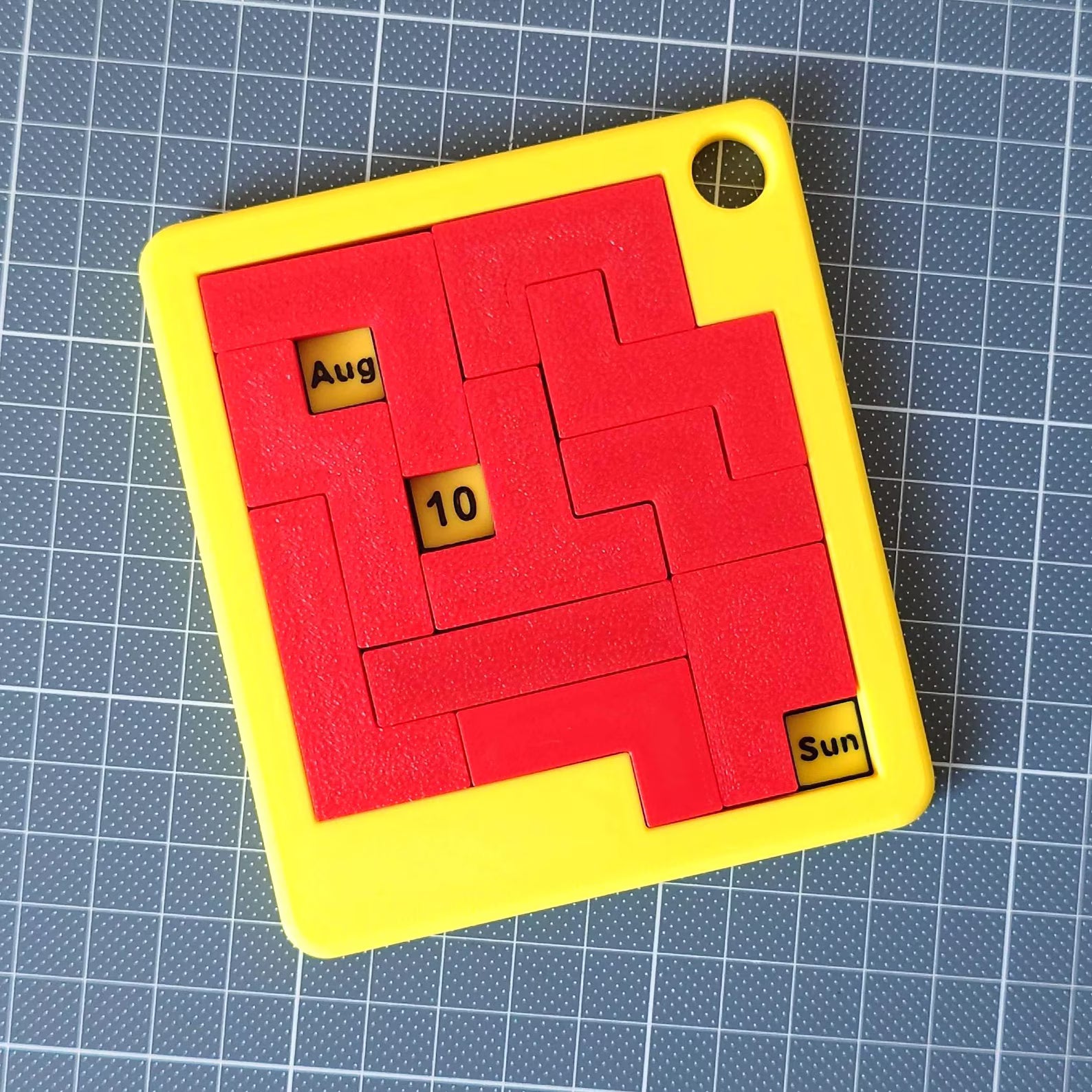 3D Printed Daily Calendar Puzzle